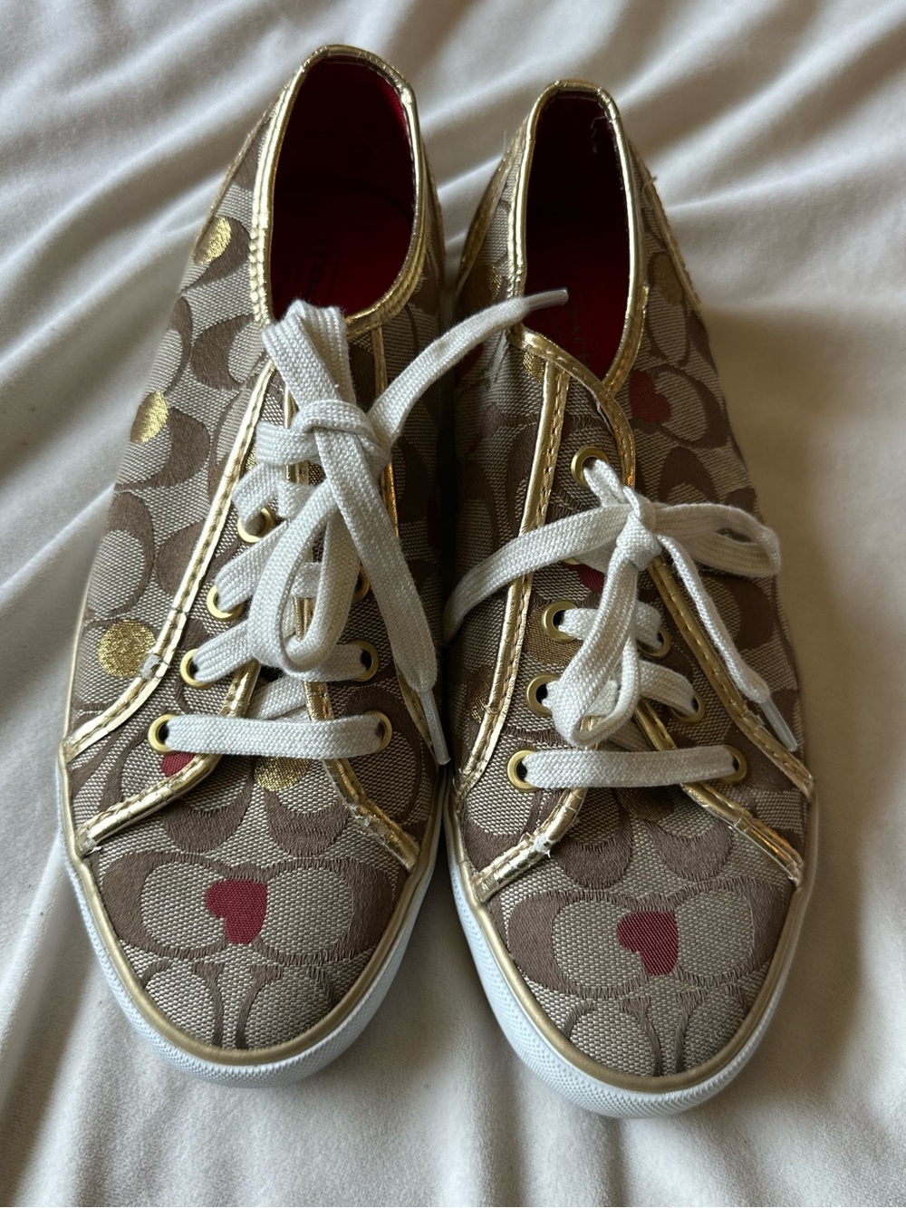 Coach Dee Secret Admirer Signature Monogram Sneakers sz 8
